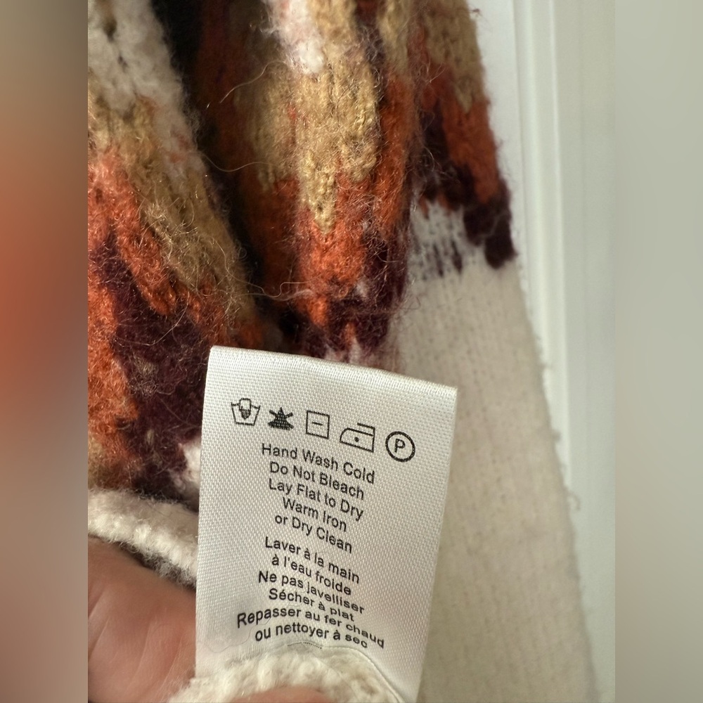 Heartloom Cream and Brown Patterned Cardigan - Picture 4 of 7